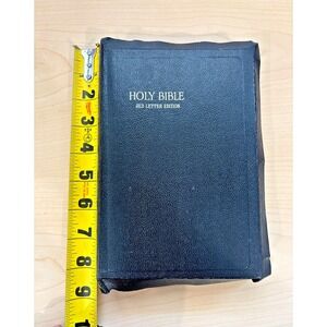 Vintage Holy Bible Red Letter Edition KJV 1959 Leather Look Family Bible Leather